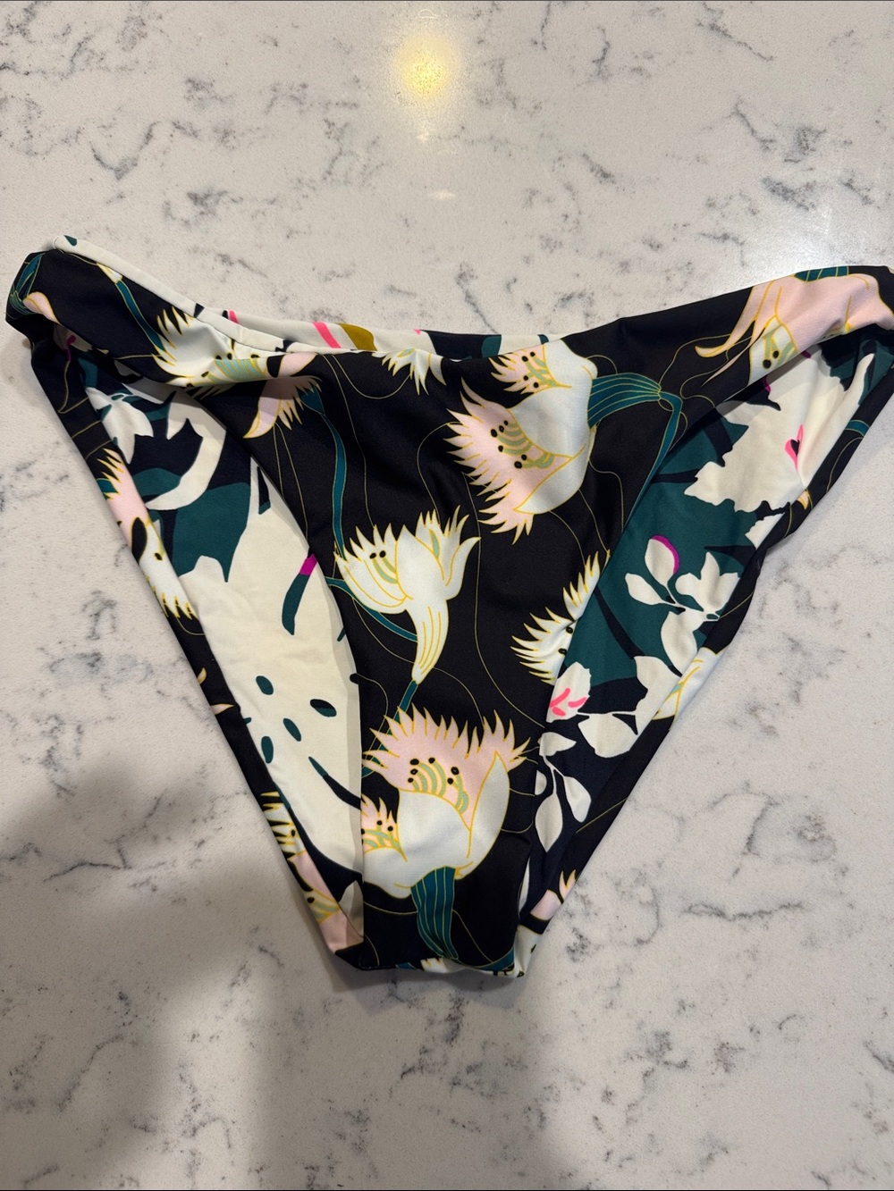 Maaji Black Floral Bikini Bottom